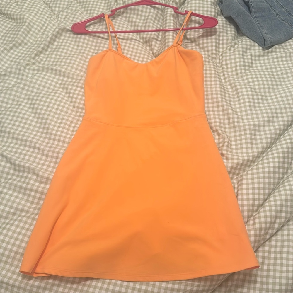 Alosoft Courtside Tennis Dress Peach Orange
